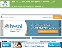 Tablet Screenshot of englishlanguageprofessionalsresourceguide.com